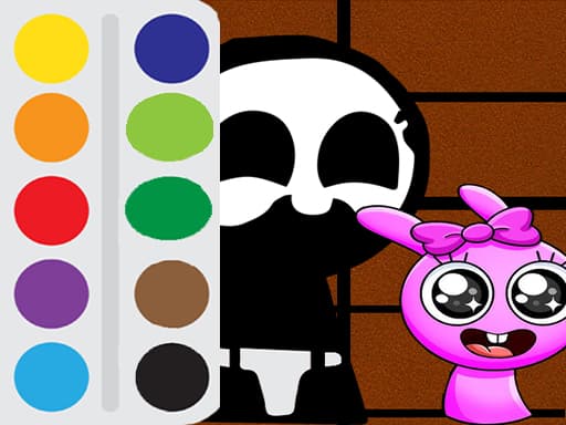 Baby Sprunki incredibox Coloring thumbnail