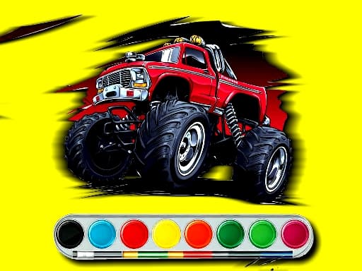 Monster Jeep Coloring thumbnail