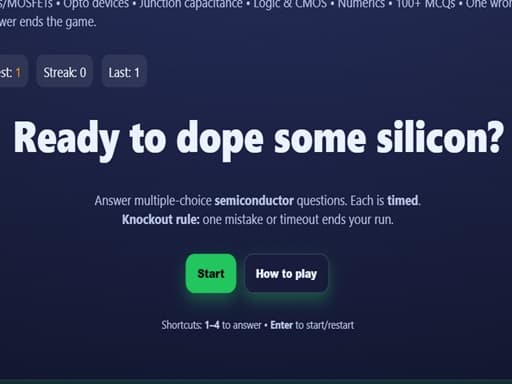 Physics: Semiconductos Quiz thumbnail